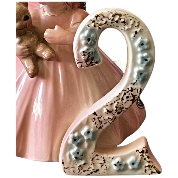 Vintage Josef Originals Birthday Angel Age 2 Pink Dress Teddy Bear Japan w/ Tag - Picture 7 of 10